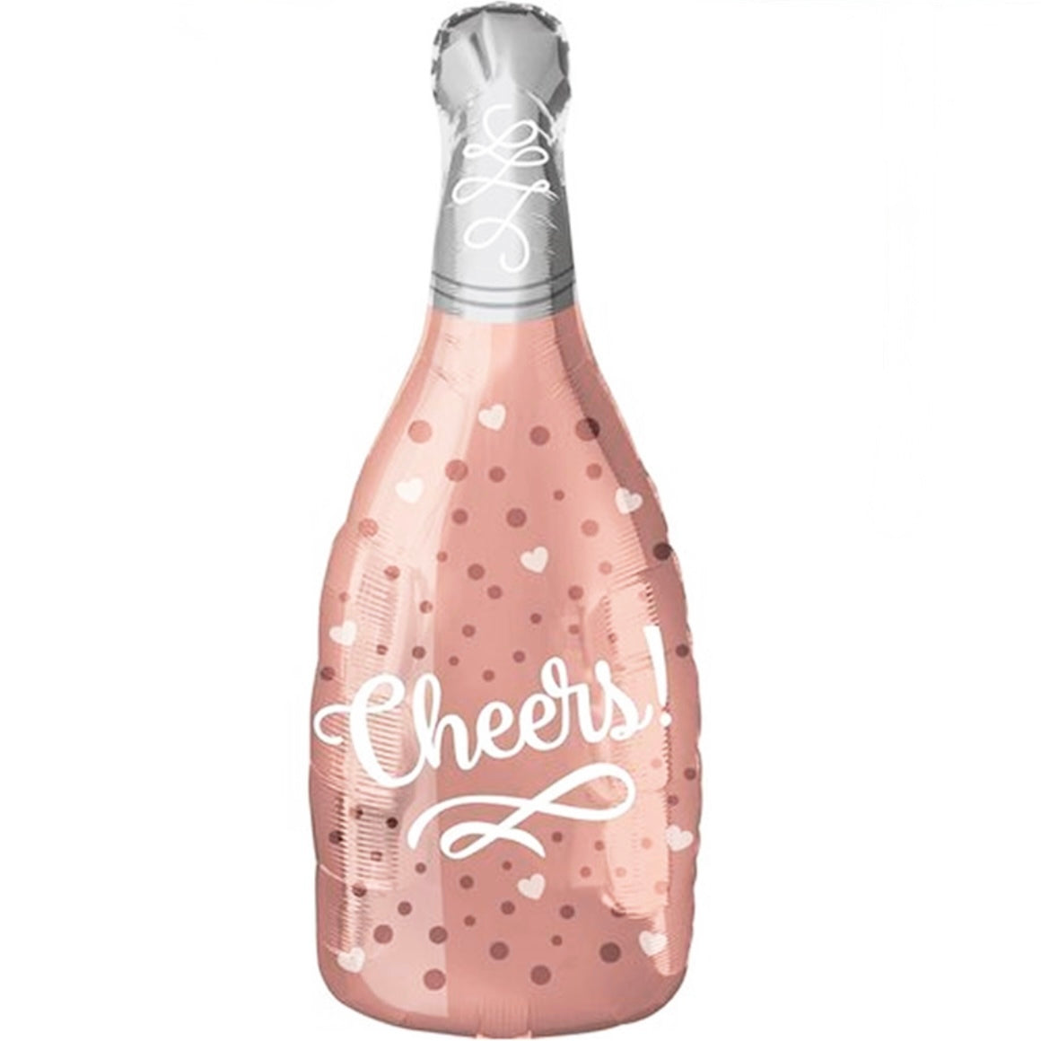 Figura de foil aluminio con helio botella de champagne (49 cm x 98 cm)