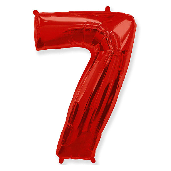 Globo Número Rojo. 7