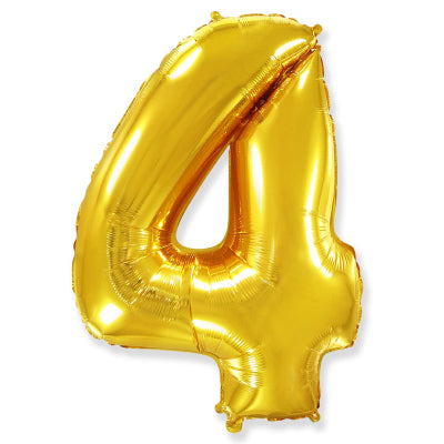 Globo Número Dorado. 4