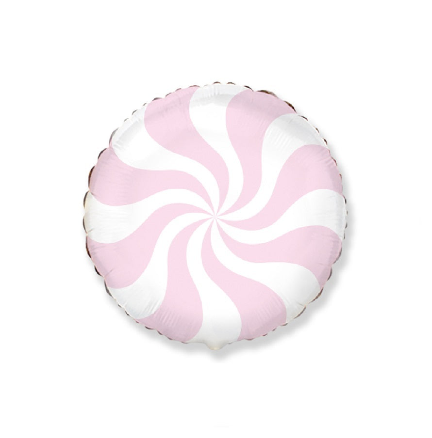 Globo Redondo de foil aluminio caramelo pastel rosa bebé 18″(45cm)
