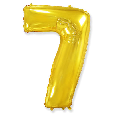 Globo Número Dorado. 7