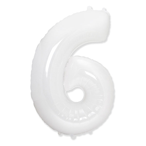 Globo Número Blanco. 6