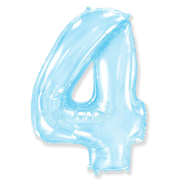 Globo Número pastel Azul. 4