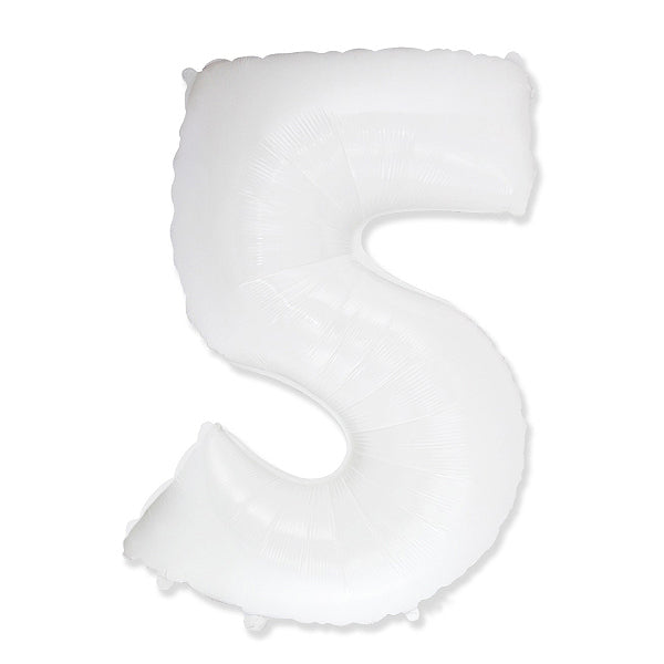 Globo Número Blanco. 5