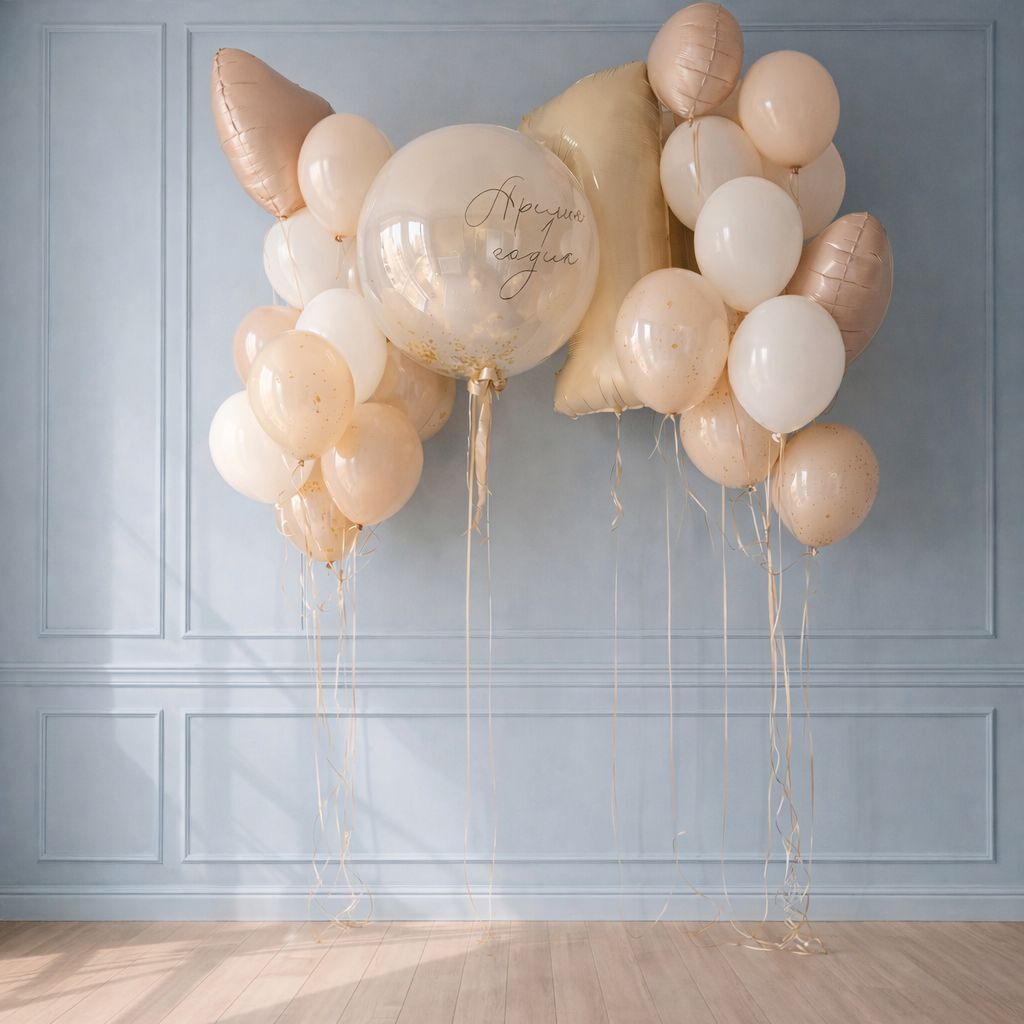 Decoración con helio para un año