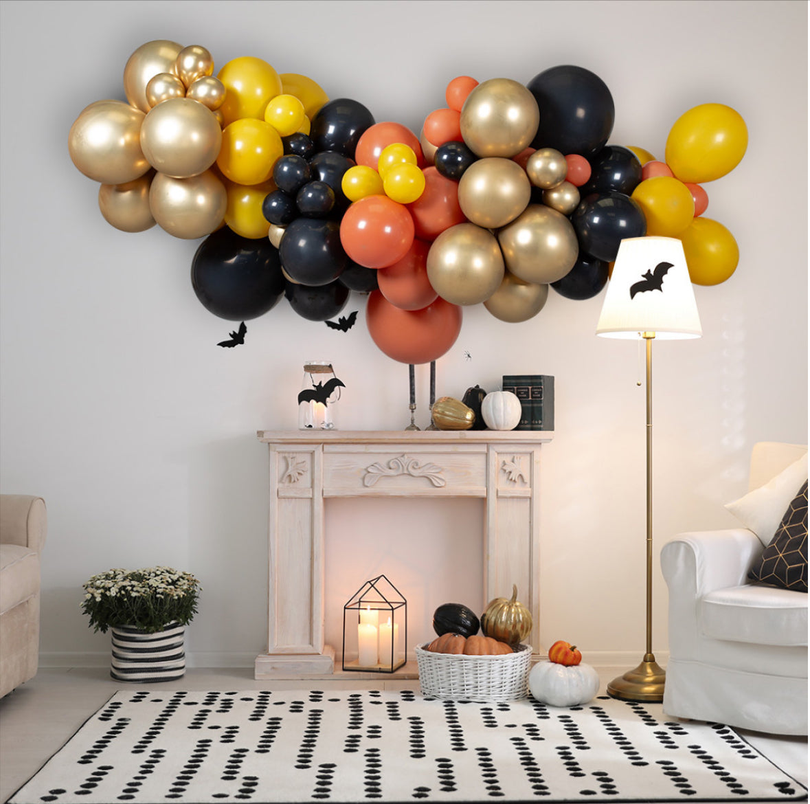 Guirnalda de globos inflados de Halloween