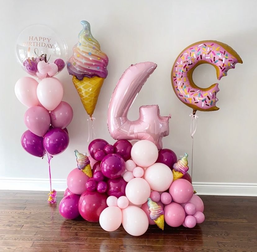 Bouquet de Globos con Globos de Helio helado