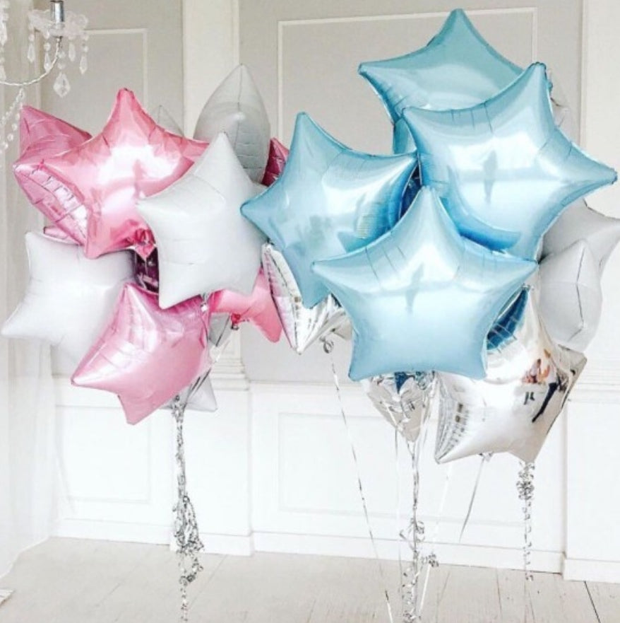 Fuentes de Estrellas azules pastel y rosas pastel