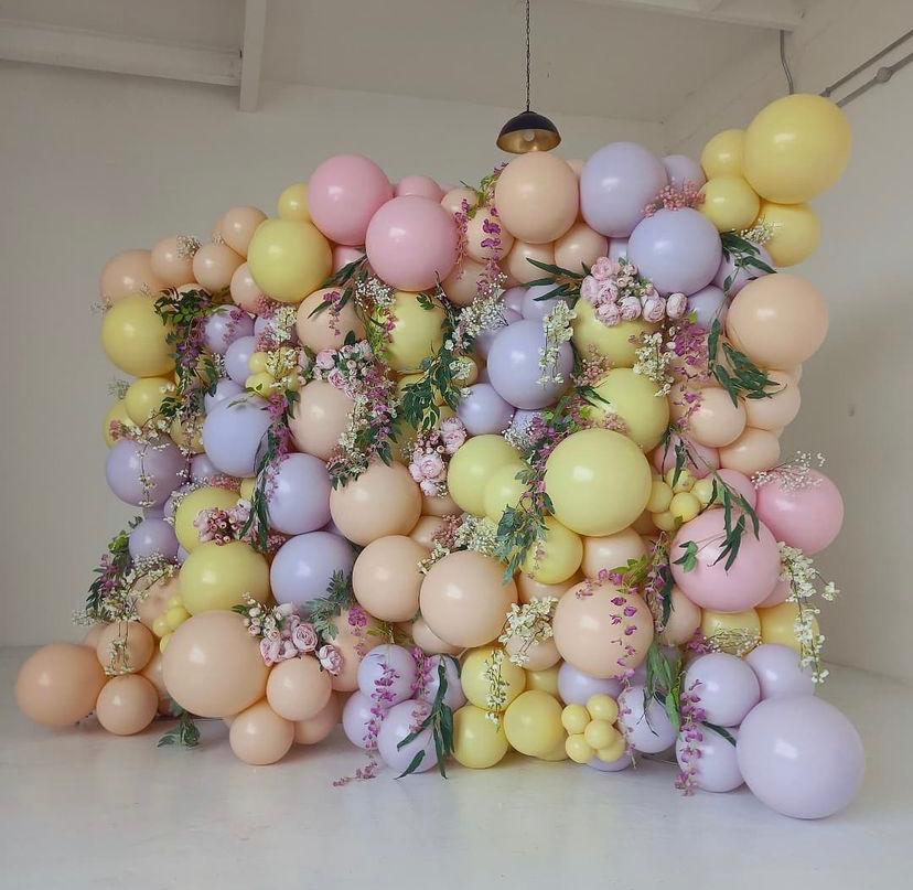 Pared de globos para eventos