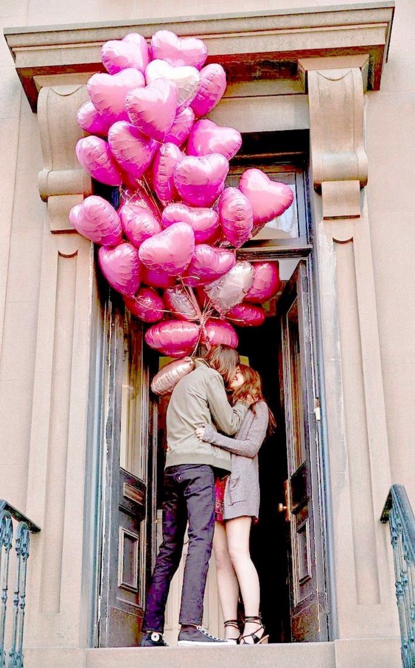 Globos de corazones para el día de San Valentín