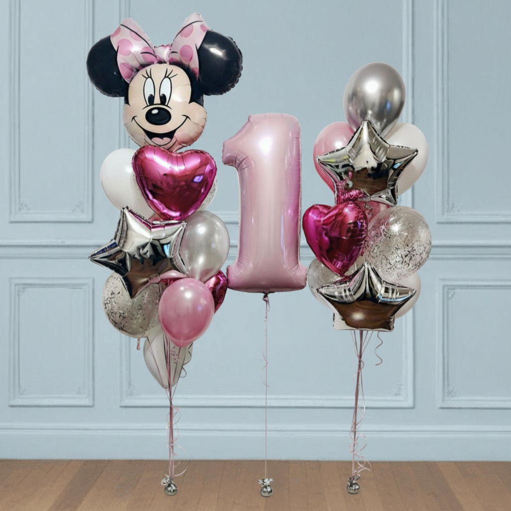 Ramos de globos con Minnie Mouse