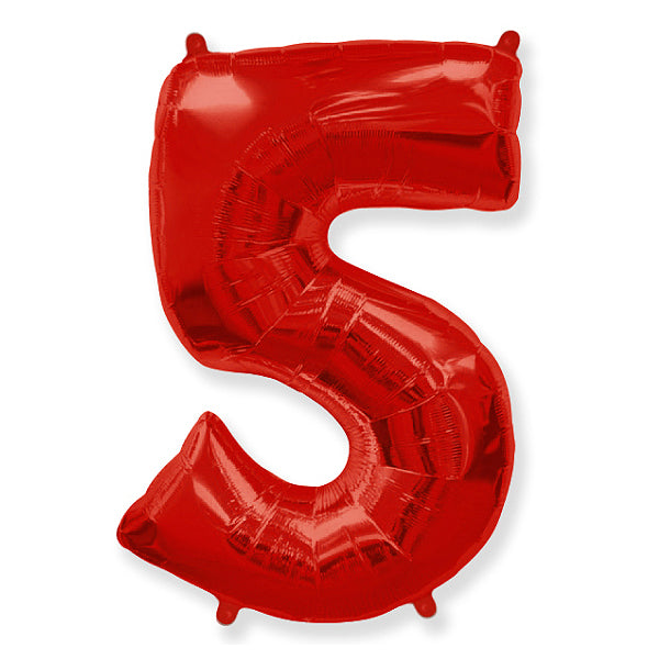 Globo Número Rojo. 5