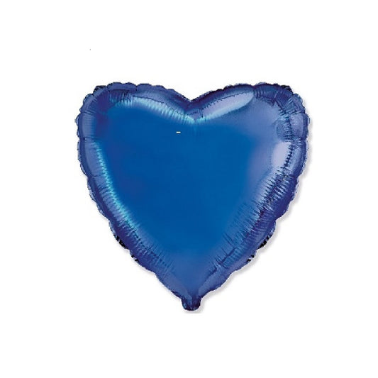 Globo Corazón de foil aluminio Azul 18" (45cm)