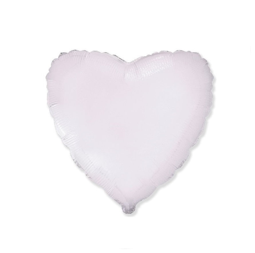 Globo Corazón de foil aluminio Blanco 32" (81cm)