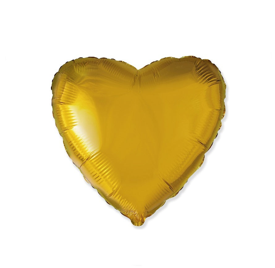 Globo Corazón de foil aluminio Oro 18" (45cm)