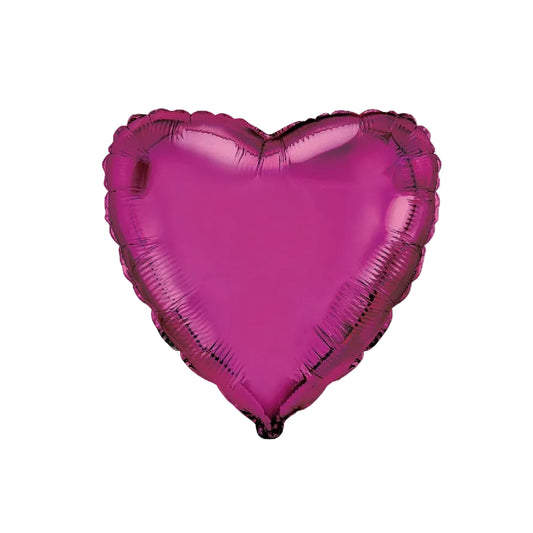 Globo Corazon de foil aluminio púrpura 32" (81cm)