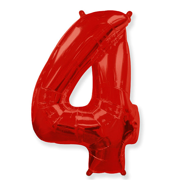 Globo Número Rojo. 4