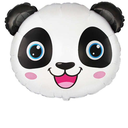 Figura de foil aluminio con helio panda negro (53 cm x 65 cm)