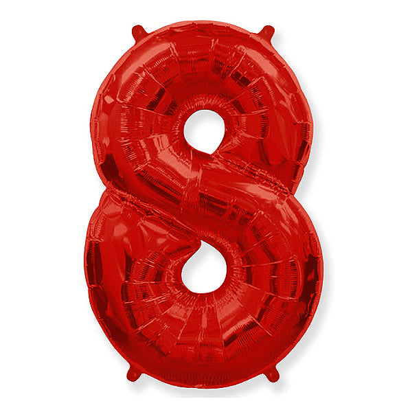 Globo Número Rojo. 8