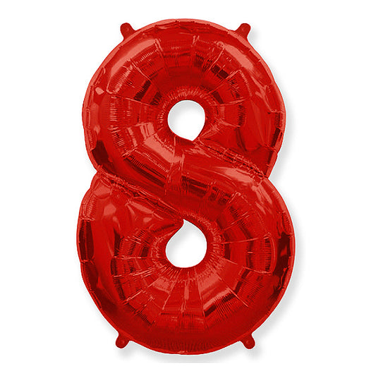 Globo Número Rojo. 8