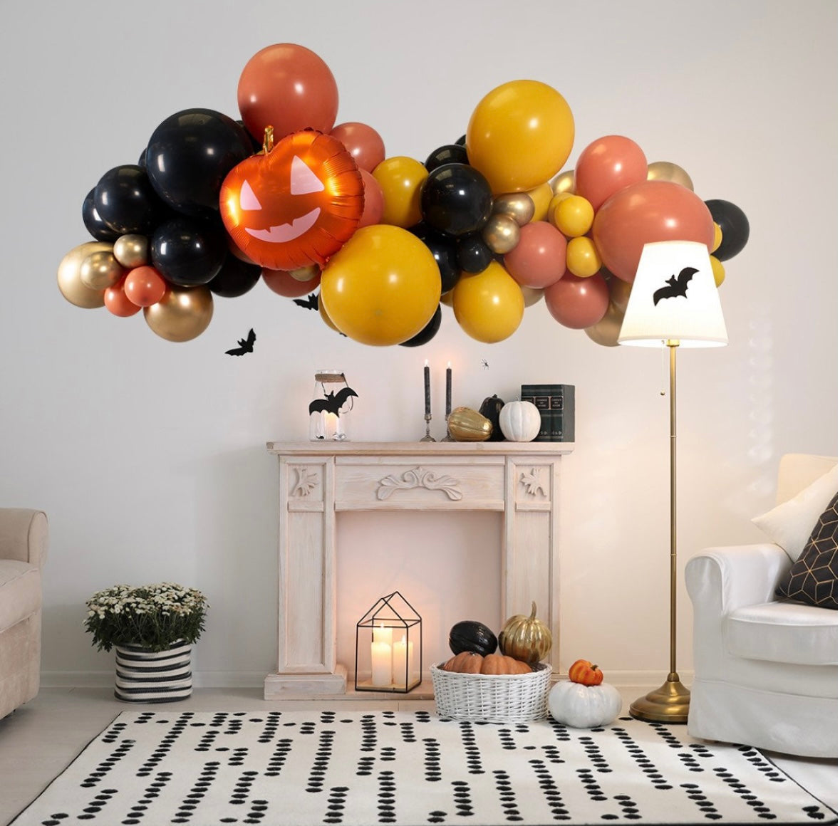 Guirnalda de globos inflados de Halloween