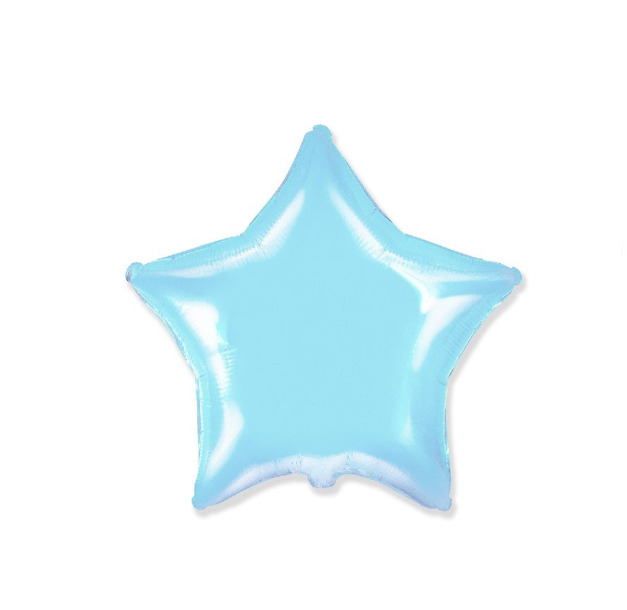Globo Estrella pastel azul bebè 18″/45cm