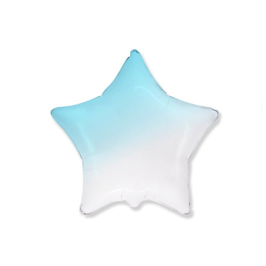 Globo Estrella bebè degradado azul 18″/45cm