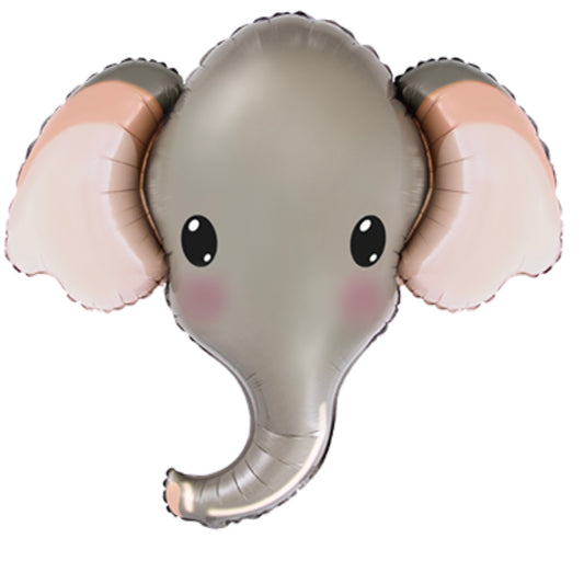 Figura de foil aluminio con helio elefante (81 cm x 99 cm)