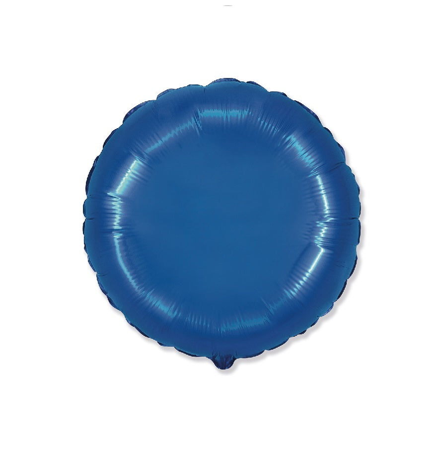 Globo Redondo de foil aluminio Azul 18" (45cm)