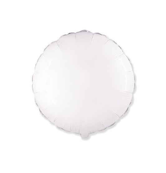 Globo Redondo de foil aluminio Blanco 32" (81cm)