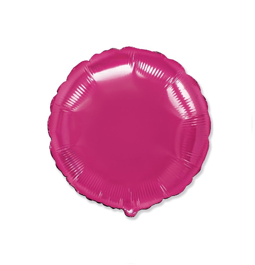 Globo Redondo de foil aluminio fucsia 18" (45cm)