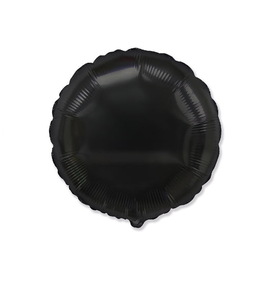 Globo Redondo de foil aluminio negro 18" (45cm)
