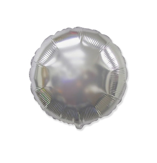 Globo Redondo de foil aluminio plata 18″(45cm)