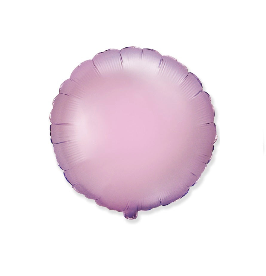 Globo Redondo de foil aluminio satén pastel lila 18" (45cm)