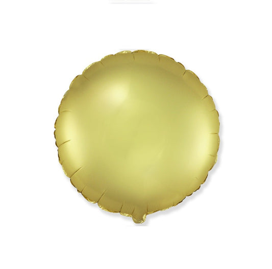 Globo Redondo de foil aluminio oro satèn pastel 18" (45cm)
