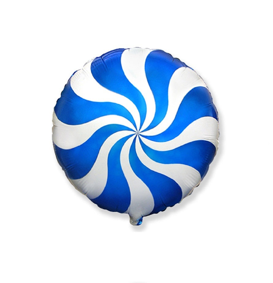 Globo Redondo de foil aluminio caramelo Azul 18″(45cm)