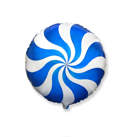Globo Redondo de foil aluminio caramelo Azul 18″(45cm)