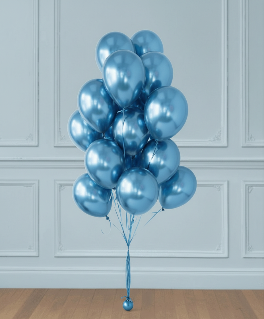 Ramo de globos azules con helio