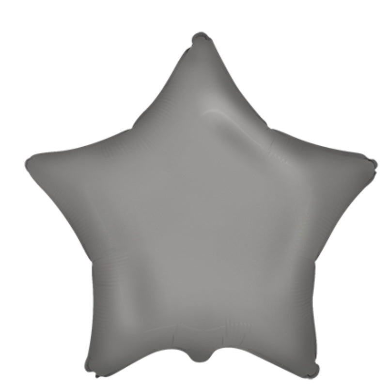Globo Estrella plata luna mate 18″/45cm
