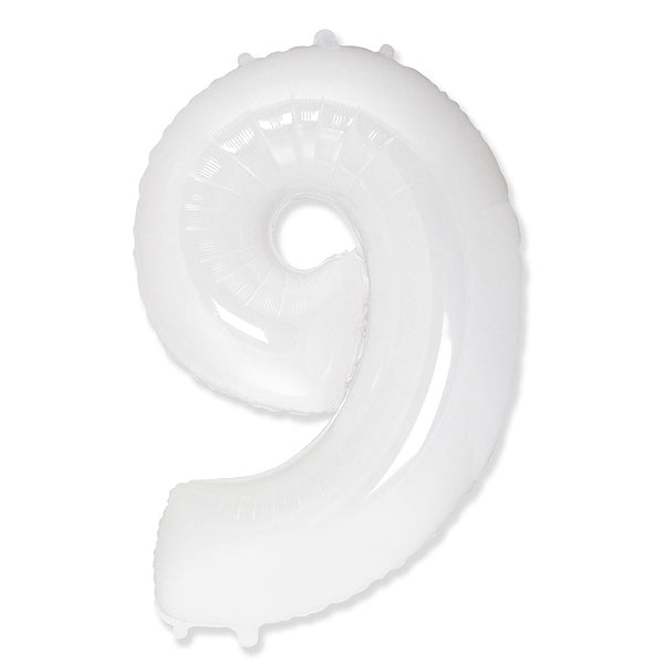 Globo Número Blanco. 9