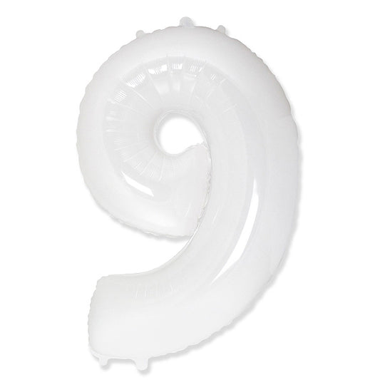 Globo Número Blanco. 9