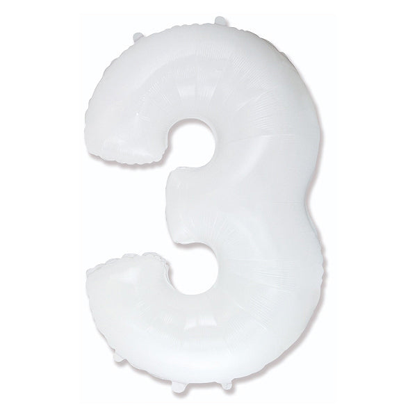 Globo Número Blanco. 3