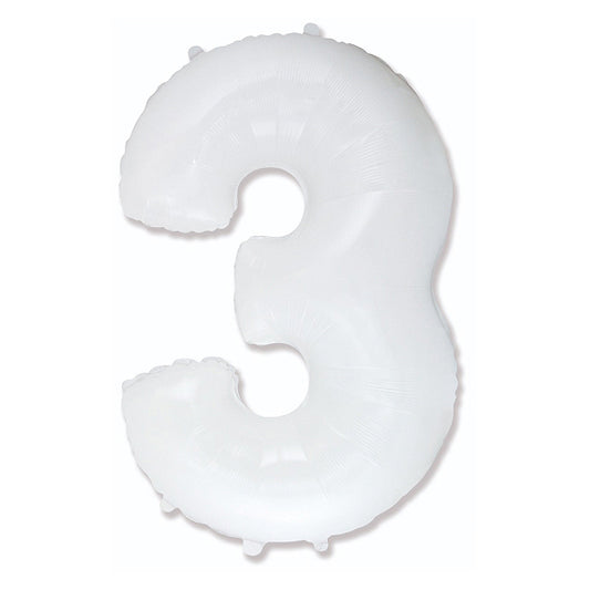Globo Número Blanco. 3
