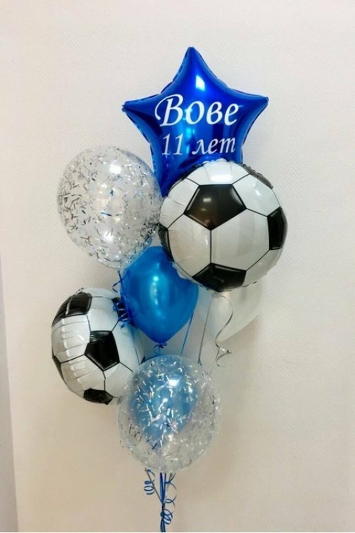 Fuente de globos Futbol con personalización