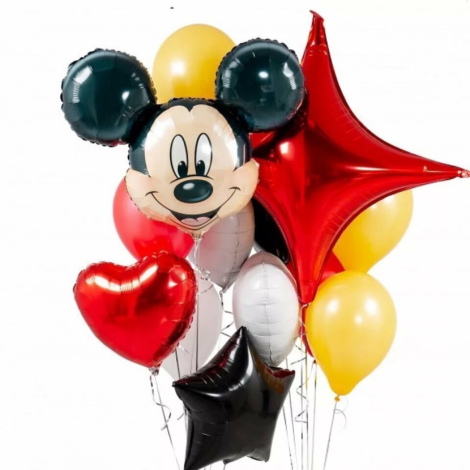 Ramo de globos Mickey Mouse y estrellas