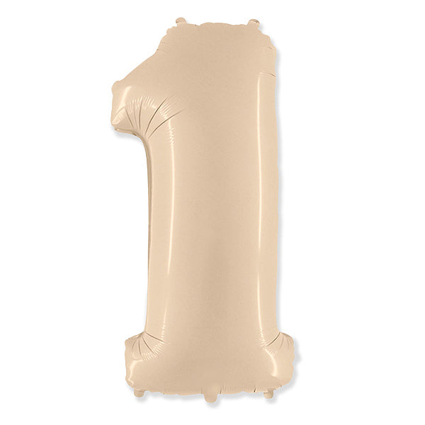 Globo Número satin beige. 1