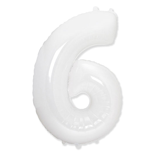Globo Número Blanco. 6