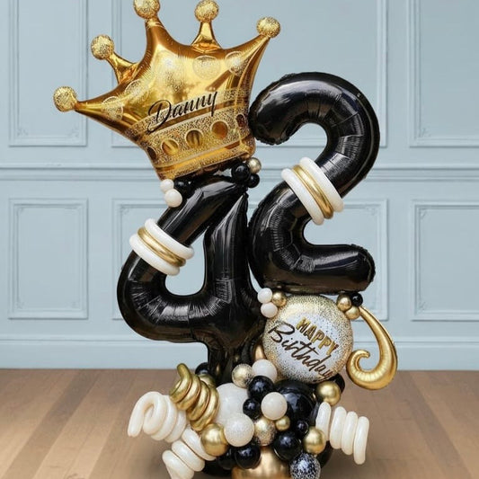 Bouquet de globos de cumpleaños con números 42