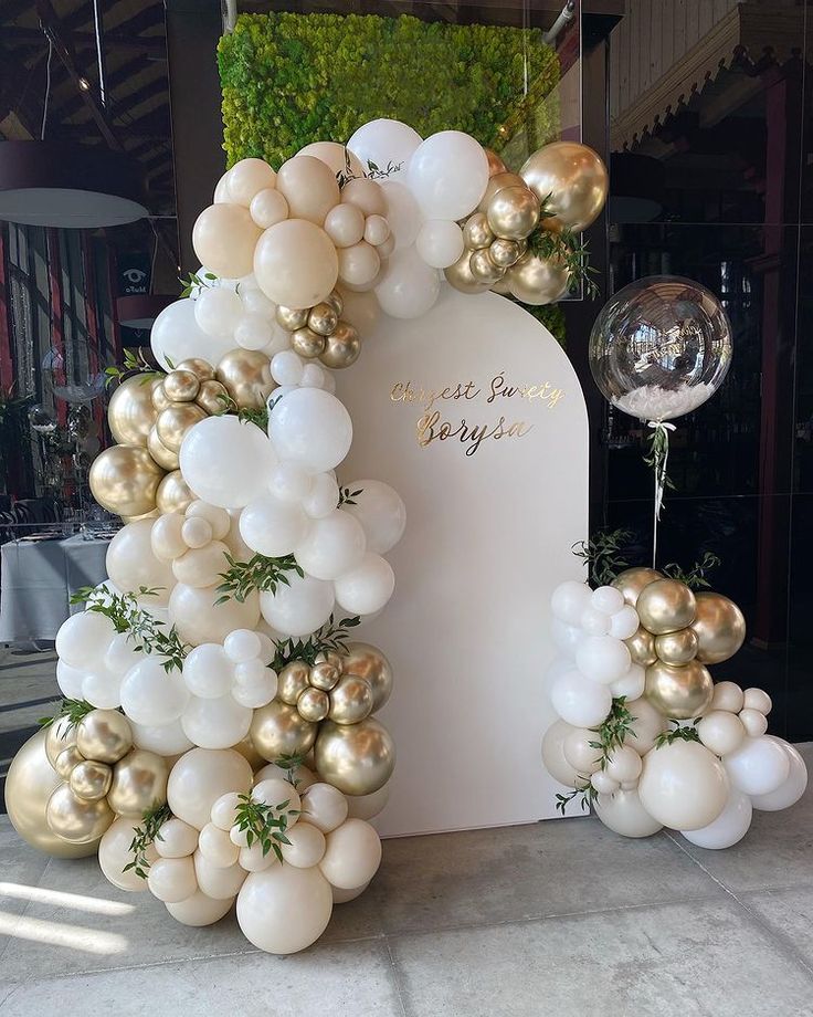 Photocall para bautizo con globos