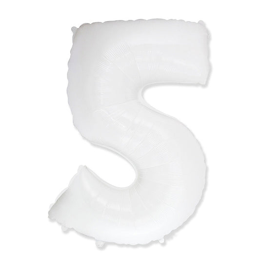 Globo Número Blanco. 5
